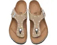 Сандалии Birkenstock Gizeh Rivets из замши с ремешком между пальцами и стелькой из пробки