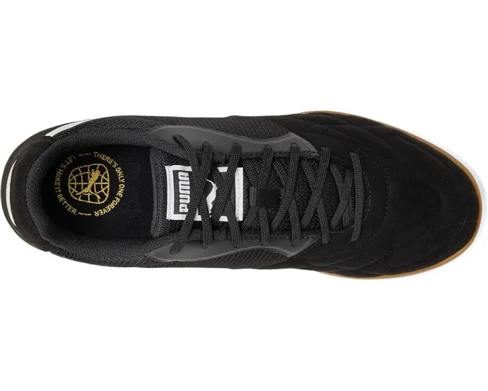 Футбольные бутсы Puma King Top для залов с декор-строчкой и мягким искусственным замшем