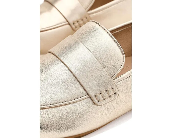 Лоферы FitFlop Delicato из мягкой металлизированной кожи