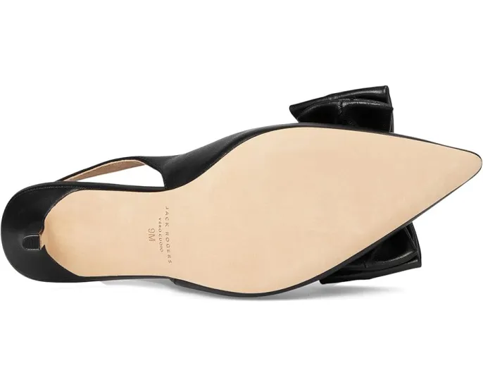 Jack Rogers Туфли Maclean Bow Sling на шпильке с бантом и металлическим эффектом