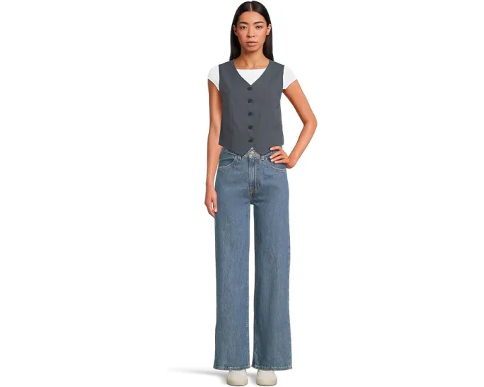 Джинсы Levi's® Premium Ribcage Wide Leg Braided с высокой талией и широкими штанинами