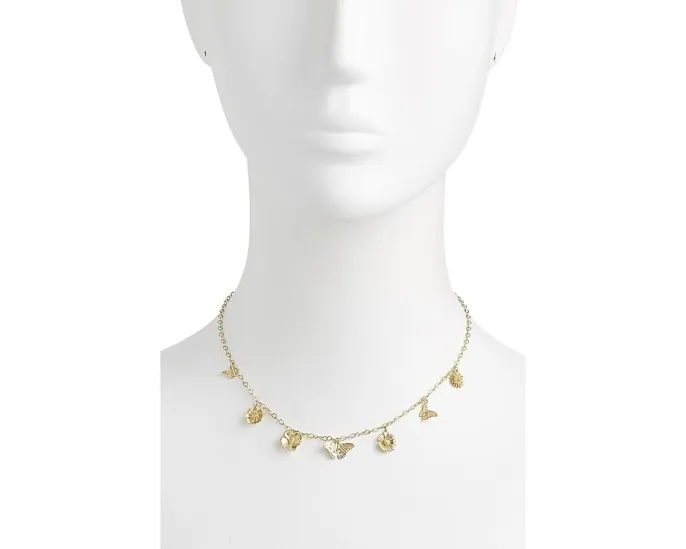 Колье Kendra Scott Cailey с подвесками-шармами в виде бабочек и цветов