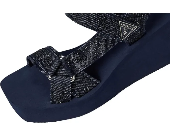 Сандалии GUESS Dawsin на платформе с застежкой на липучке