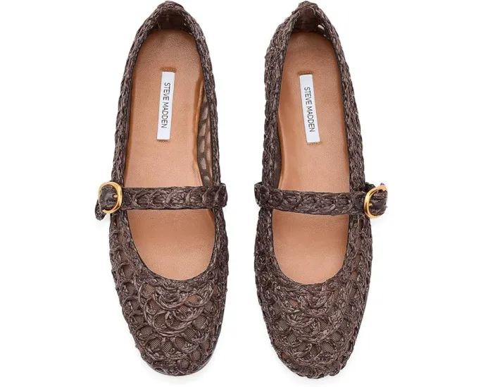Балетки Melody из рафии с круглым носком Steve Madden