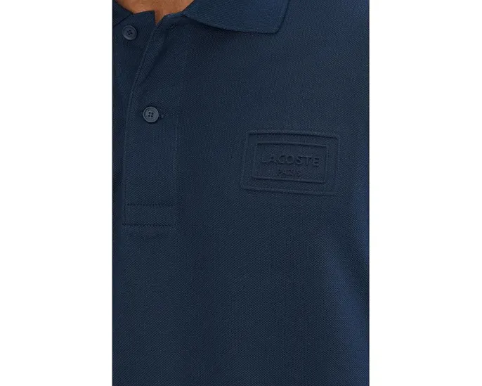 Поло Lacoste Classic Fit с тисненым логотипом из хлопка petit pique