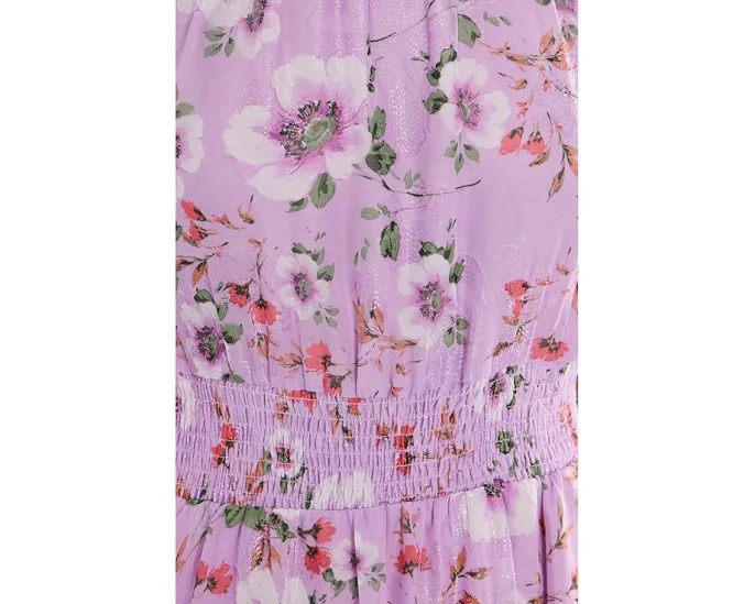 Платье миди CeCe с пышными рукавами и присборенной талией