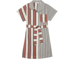 Burberry Kids платье Gilly Stripe для детей в полоску с поясом
