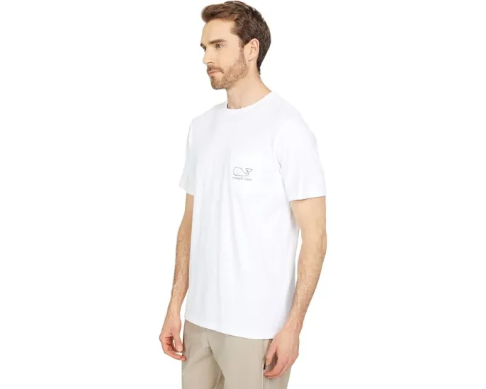 Vineyard Vines футболка с коротким рукавом и карманом Vintage Whale Pocket