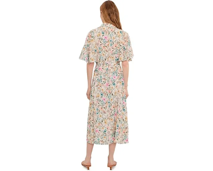 Платье Vince Camuto с рукавом фонарик и рельефными швами