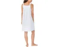 Eileen West Cotton Dobby Stripe Woven Sleeveless Short Nightgown ночная сорочка из хлопка с кружевом