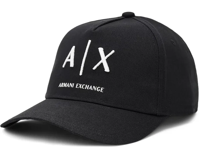 Armani Exchange бейсболка из хлопкового твила с логотипом