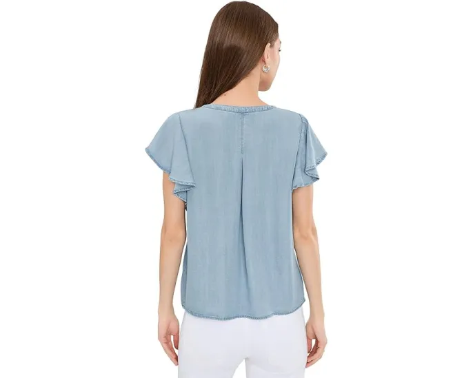 Блуза Liverpool Los Angeles с рукавами-фонариками и защипами