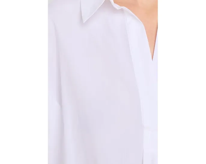 Белая блуза Eileen Fisher из органического хлопка с классическим воротником