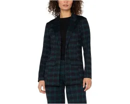 Блейзер Liverpool Los Angeles Boyfriend в клетку с жаккардовым узором