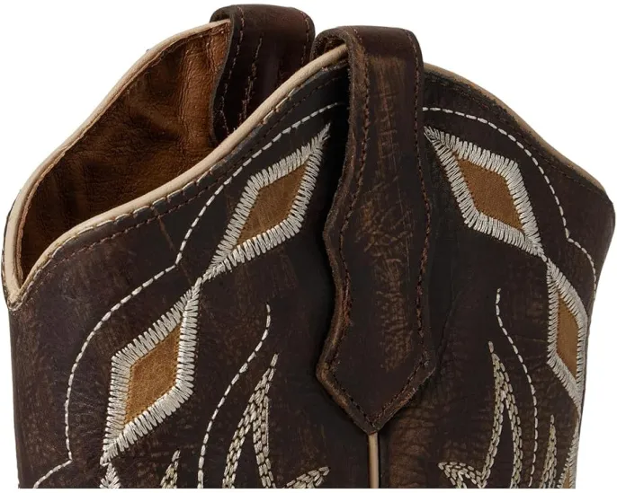 Сапоги Corral L6285 до икры с шоколадной лазерной вышивкой