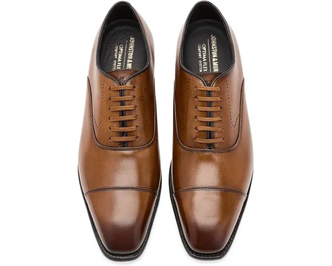 Johnston & Murphy Ashton Cap Toe туфли кэп-тое из натуральной зернистой кожи