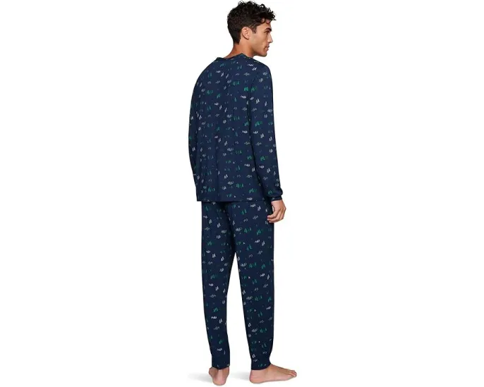 Пижамный комплект Henry Printed Long Pajama Set с длинным рукавом от Eberjey