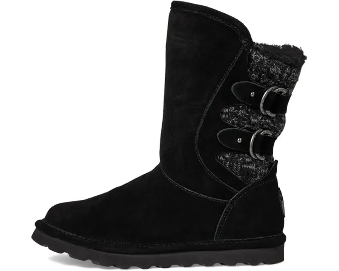 Зимние угги Bearpaw Jenni из замши с меховой отделкой и декоративной пряжкой