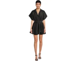 Мини-платье Norma Kamali Super Oversized с расклешенным низом и воротником