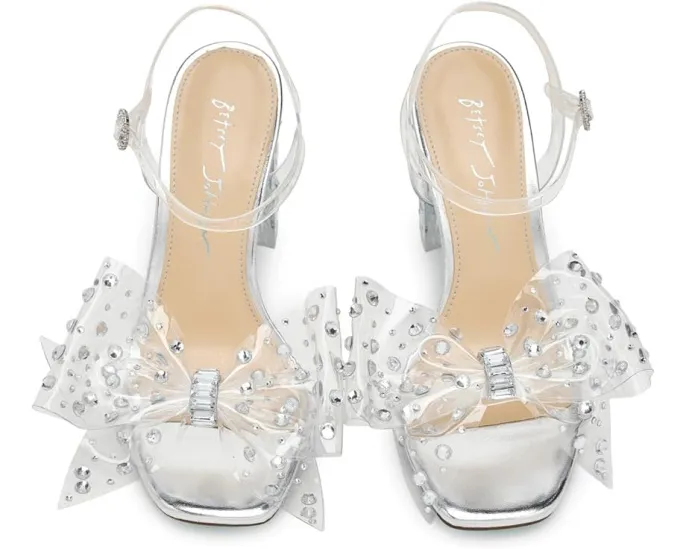Босоножки на каблуке Pratt от Blue by Betsey Johnson с бантом и стразами