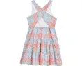 Платье Janie and Jack в разноцветную клетку с бантами на бретелях