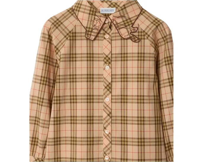 Платье Burberry Kids Elodie Check с принтом в клетку