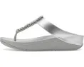 Сандалии FitFlop Fino с ремешком между пальцев и декором из жемчуга и кристаллов