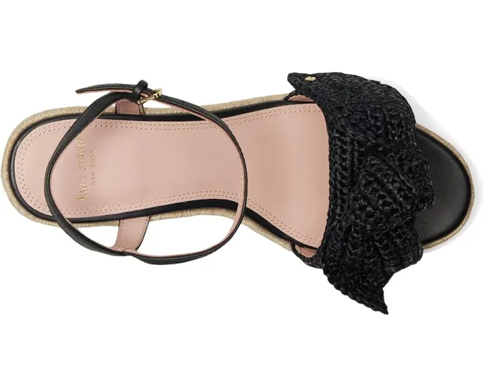 Kate Spade New York сандалии Leandra Raffia на танкетке с регулируемым ремешком