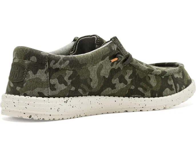 Кеды Hey Dude Wally Stretch Jersey Camo с камуфляжным принтом