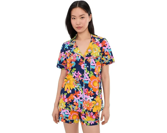 Bedhead PJs пижамный комплект с короткими рукавами и шортами из хлопка