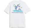 Футболка Vineyard Vines Shark Tennis с коротким рукавом для детей