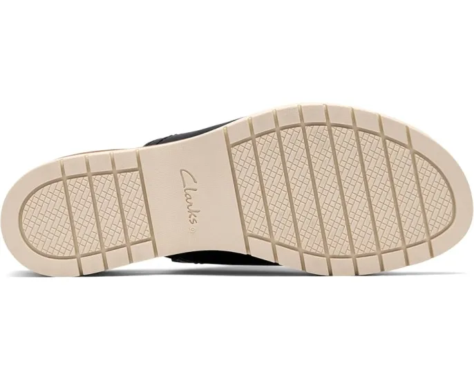 Сандалии Diaz Slide Clarks на среднем клине из мягкой кожи с регулируемой посадкой