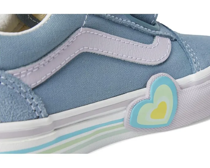 Детские кеды Vans Old Skool V Heart на липучке