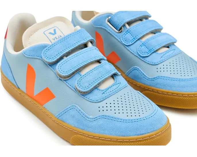 Кроссовки VEJA Kids Small V-90 на липучке с кожаным верхом