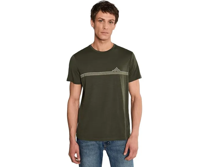 Футболка Icebreaker Merino 150 Tech Lite с коротким рукавом и полосками из мериносовой шерсти