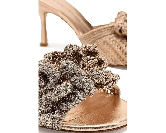 Туфли Stuart Weitzman Lotus Slide 85 с ручной вязкой и миндалевидным носком