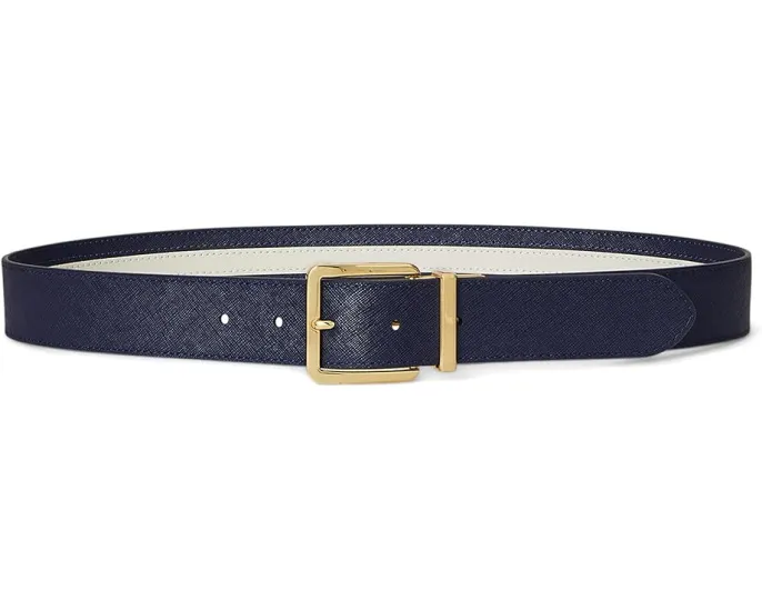 Двухсторонний ремень Lauren Ralph Lauren с узором ромб и квадратной пряжкой