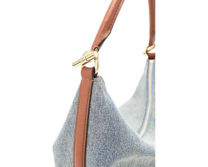 Большая плечевая сумка Lauren Ralph Lauren Blaike из состаренного денима