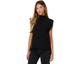 Топ English Factory с высоким воротником и плечевыми вставками