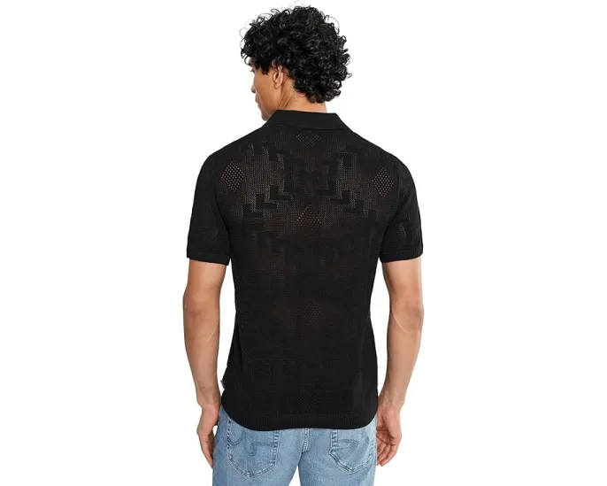 Поло John Varvatos Corso из органического хлопка с ребристыми манжетами