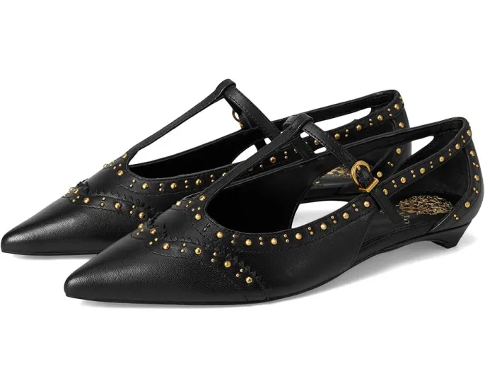 Vince Camuto Мюли Valkie на низком каблуке с Т-образным ремешком и декоративными шипами