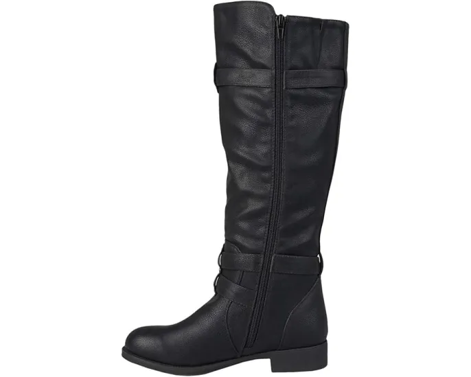 Мото-ботинки Journee Collection Bite с ремешками и пряжками ниже колена