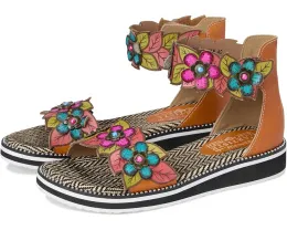 Сандалии L'Artiste by Spring Step Cruzer с аппликациями и клиновидным каблуком