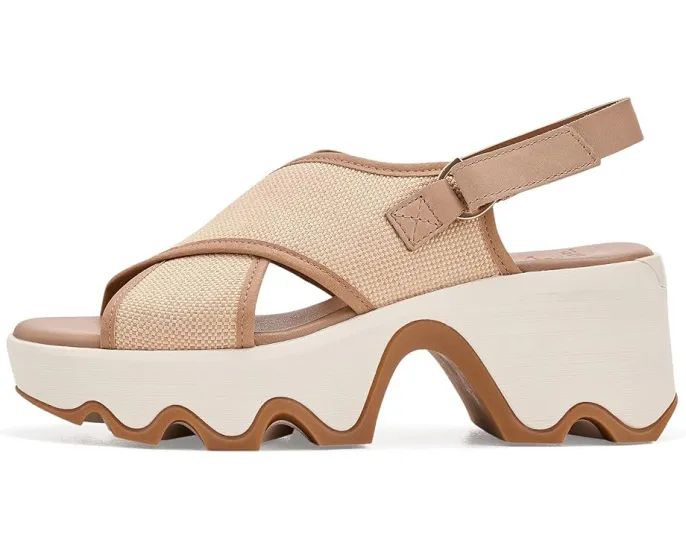 Сандалии SOREL Kinetic Aura Slingback Txt с текстильным верхом и квадратным каблуком