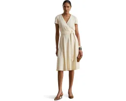 Платье Belted Georgette Surplice с запахом и поясом Lauren Ralph Lauren