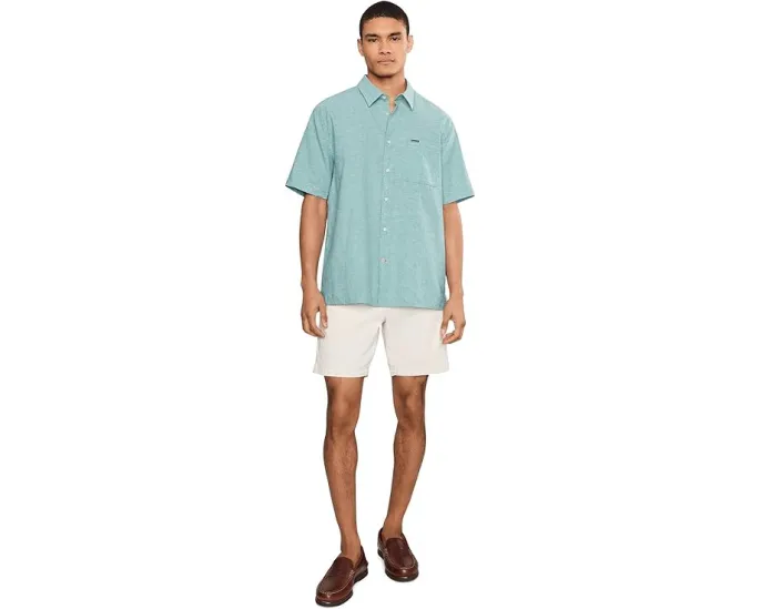 Рубашка Barbour Nelson Short Sleeve Summer Fit из льняной смеси с коротким рукавом