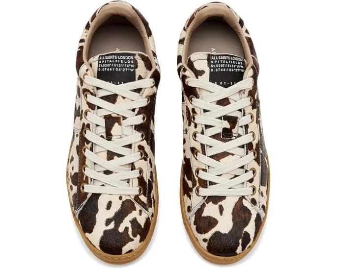 Кроссовки AllSaints Leon из глянцевой кожи с круглым носком