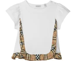 Burberry Kids Футболка Roxy с рюшами для детей из хлопка с эластаном