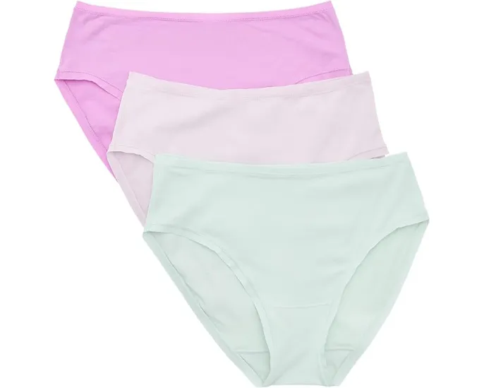 Комплект из 3 трусиков Natori Bliss Bare Cotton Hipster из хлопка пима