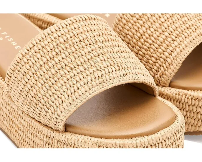 Женские босоножки-танкетки Marc Fisher LTD Daylin на платформе с принтом в полоску